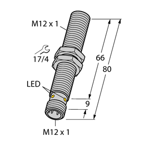 德国TURCK图尔克电感式传感器BI4U-EM12WD-VP6X-H1141 L80