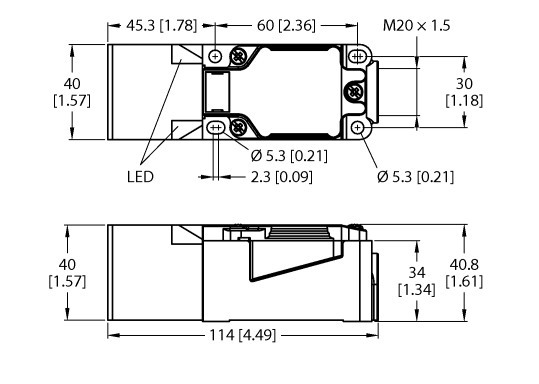 德国TURCK图尔克电感式传感器NI40U-CP40-VP4X2