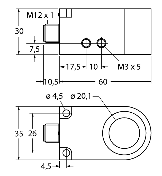 德国TURCK图尔克电感式传感器BI20R-W30-DAP6X-H1141