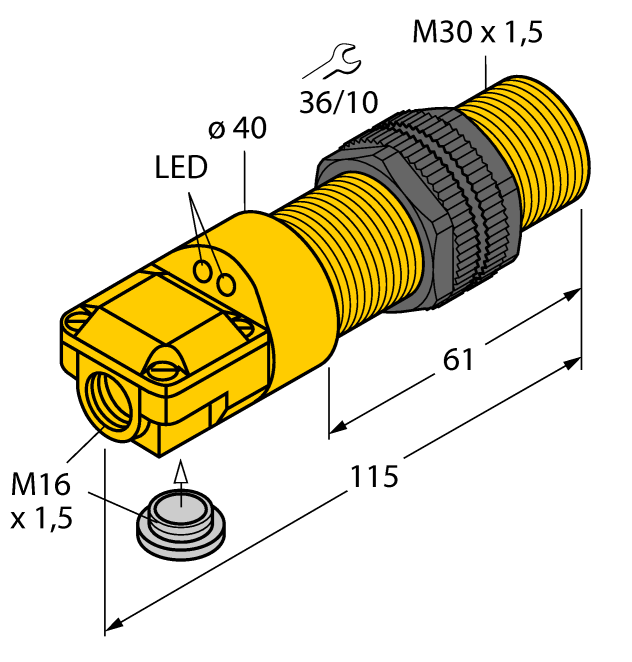 德国TURCK图尔克电感式传感器BI10-P30SR-FZ3X2