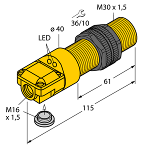 德国TURCK图尔克电感式传感器BI10-P30SR-FZ3X2