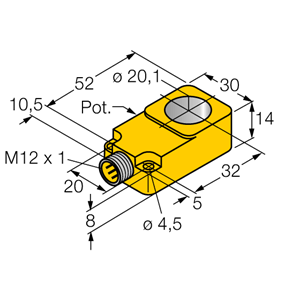德国TURCK图尔克电感式传感器BI20R-Q14-LU-H1141