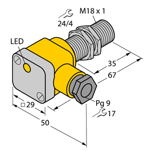 德国TURCK图尔克电感式传感器BI5-EG18SK-Y1X