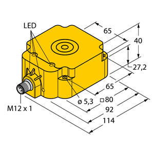 德国TURCK图尔克电感式传感器NI75U-Q80-VP4X2-H1141