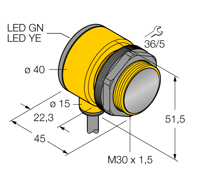 德国TURCK图尔克光电传感器T30SN6FF400 W/30