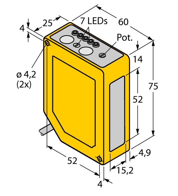 德国TURCK图尔克光电传感器Q60BB6AFV1000QPMA