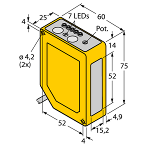 德国TURCK图尔克光电传感器Q60BB6AFV1000QPMA