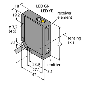 德国TURCK图尔克光电传感器QMT42VN6FF500