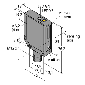 德国TURCK图尔克光电传感器QMT42VP6FF500