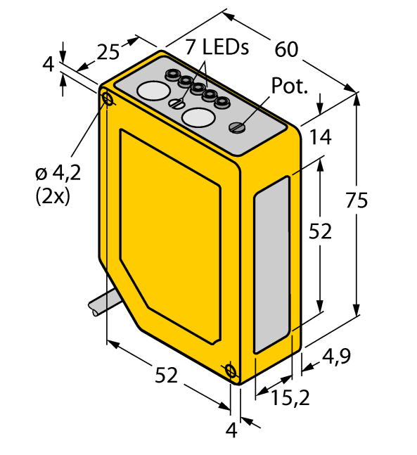 德国TURCK图尔克光电传感器Q60VR3AF2000Q1