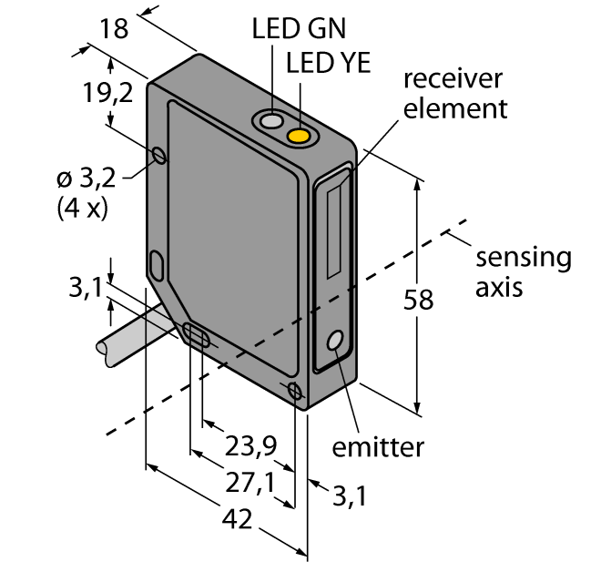 德国TURCK图尔克光电传感器QMT42VN6DX