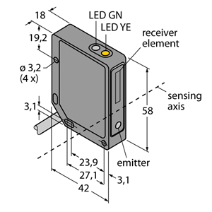 德国TURCK图尔克光电传感器QMT42VP6FF1500