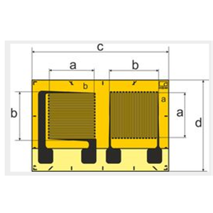 德国HBM带通用焊盘的T型应变花1-XY7x-1.5/350#