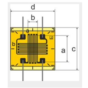 德国HBM带两个栅丝的T型应变花1-XY9x-1.5/120