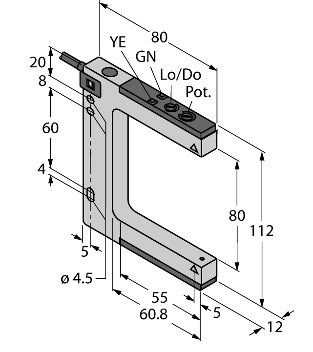 德国TURCK图尔克光电传感器SLM80B6 W/30