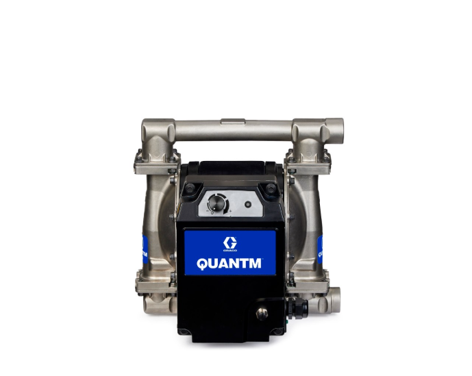 美国GRACO固瑞克 QUANTM i30、1 英寸 BSPT、不锈钢电动隔膜泵、FluxCore 驱动器、240 VAC 1Φ、铝制中心体、SS 阀座、PT 阀球、PS 隔膜 TE30-0161