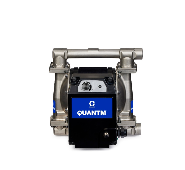 美国GRACO固瑞克 QUANTM i30、1 英寸 NPT、不锈钢电动隔膜泵、FluxCore 驱动器、240 VAC 1Φ、铝制中心体、SS 阀座、PT 阀球、PO 隔膜 TE30-0186