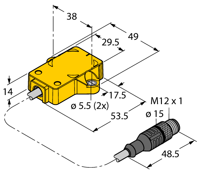 德国TURCK图尔克非接触式编码器RI360P1-QR14-ELIU5X2-0.3-RS5