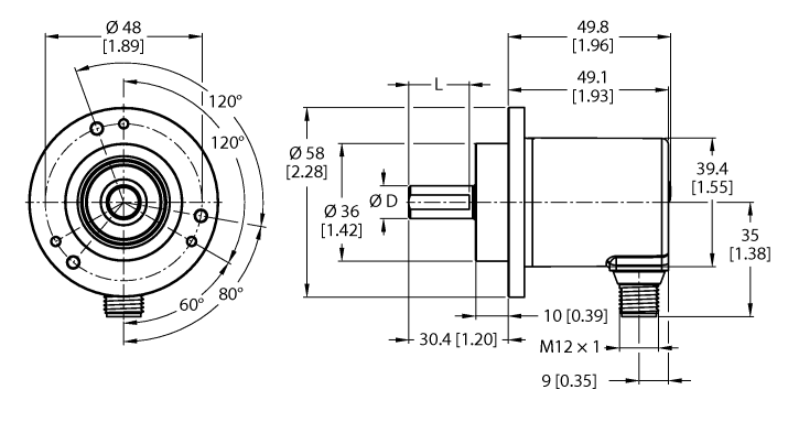 德国TURCK图尔克非接触式编码器REM-E-121T6C-9F32B-H1151