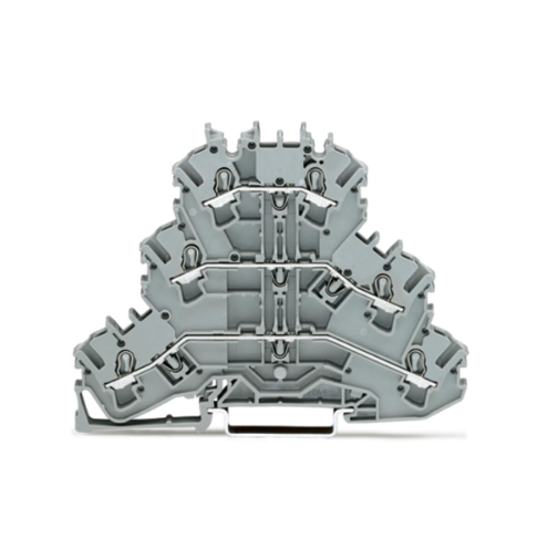 德国WAGO万可 2002-3201 三层接线端子 导轨安装