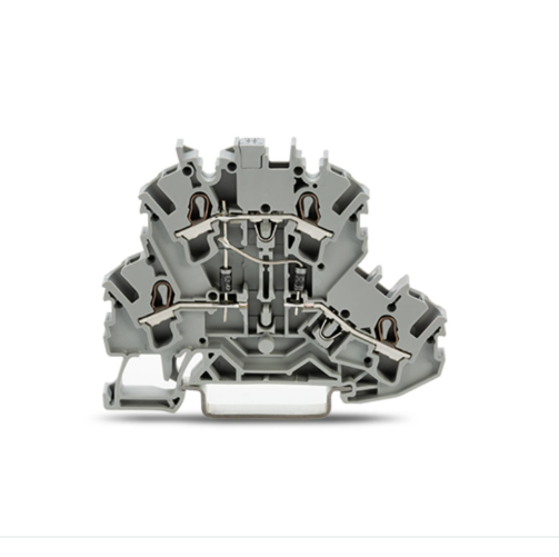 德国WAGO万可 2002-2214 双层双二极管接线端子