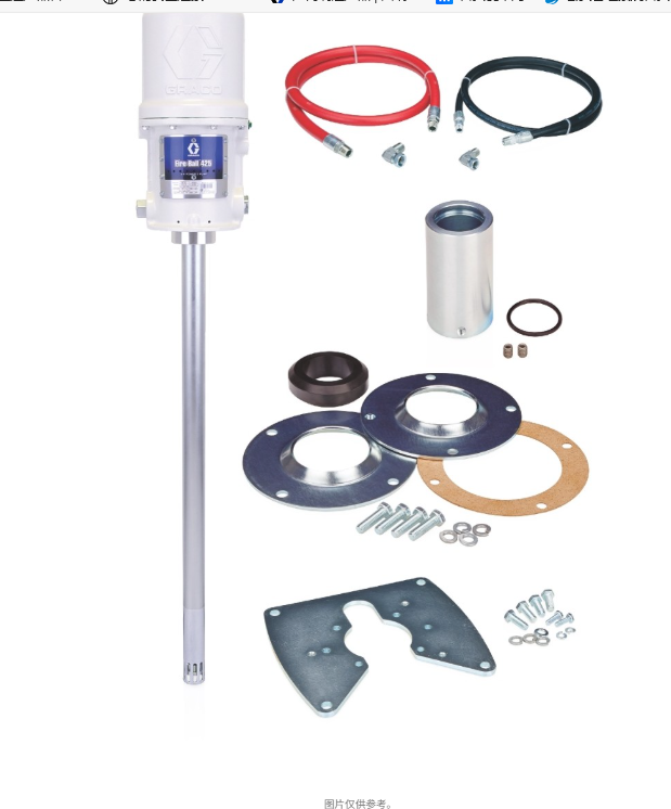 美国GRACO固瑞克 Fire-Ball® 425 系列 75:1 润滑脂泵固定柱塞套件 244906