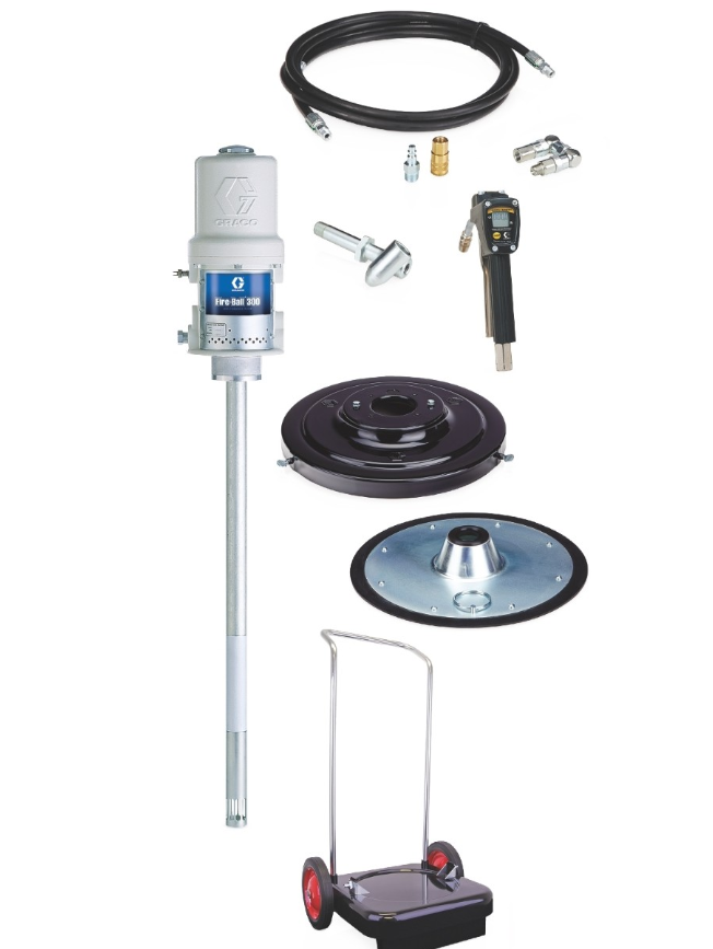 美国GRACO固瑞克 Fire-Ball® 300 系列 50:1 润滑脂泵 - 便携式 CE 套件 240881