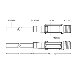 德国TURCK图尔克温度传感器TTM150C-206A-CF-LI6-H1140-L400-50/150°C