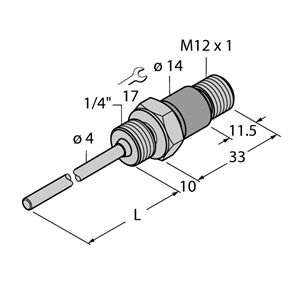 德国TURCK图尔克温度传感器TP-104A-G1/4-H1141-L035