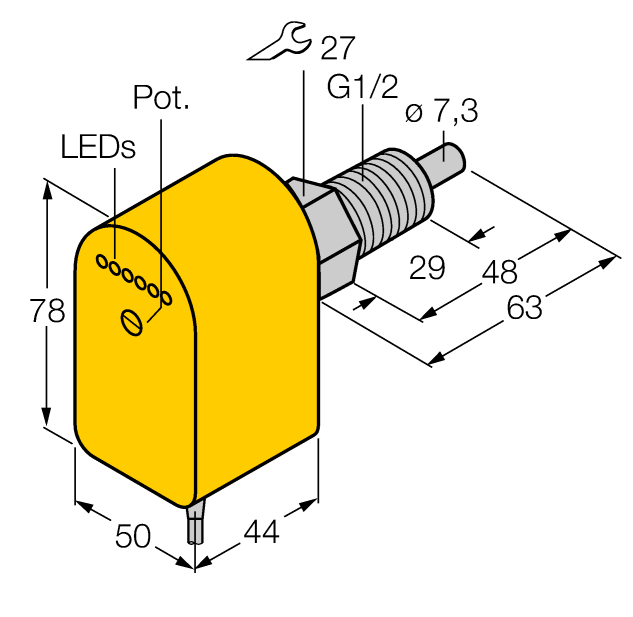 德国TURCK图尔克流量传感器FCS-GL1/2A4P-VRX/24VDC