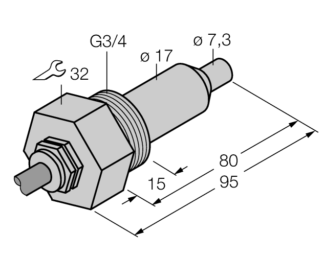 德国TURCK图尔克流量传感器FCS-G3/4A4-NAEX/L080/D100/D093