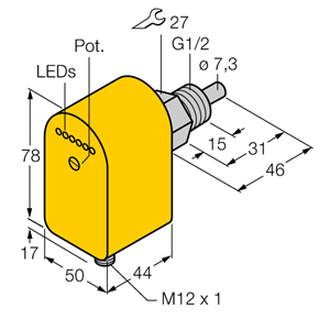 德国TURCK图尔克流量传感器FCS-G1/2A4P-AP8X-H1141