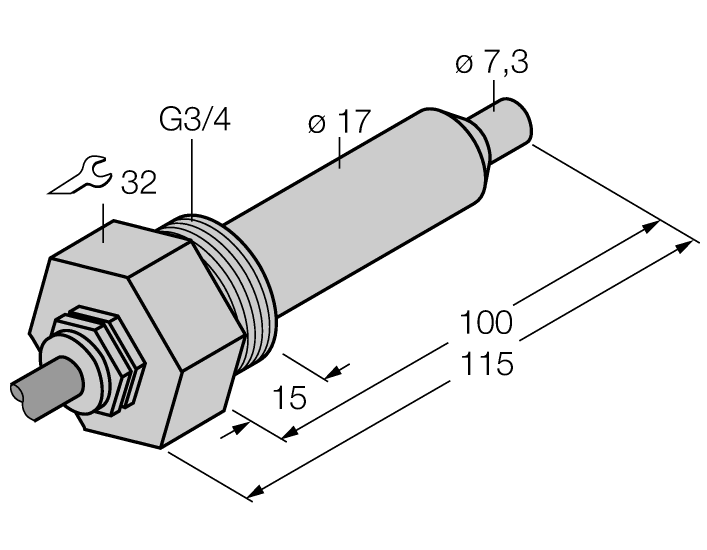 德国TURCK图尔克流量传感器FCS-G3/4A4-NAEX/L100/D100/D093