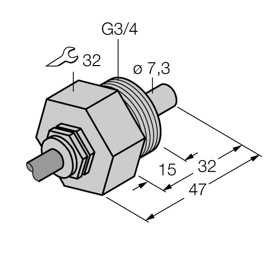 德国TURCK图尔克流量传感器FCS-G3/4A4-NAEX/D100